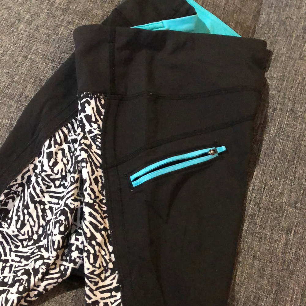 Lululemon Top Speed Crop Capri Nulu material Sz 6 - Picture 2 of 5
